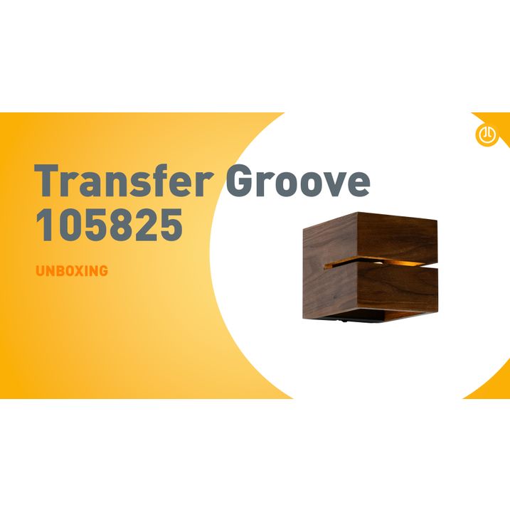 Рустикална стенна лампа орехово дърво 9,7 - Transfer Groove