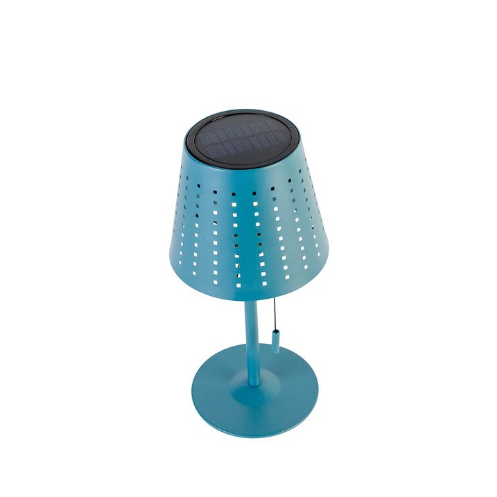 Candeeiro de Mesa de Exterior Azul Incl. LED Recarregável e Solar - Ferre