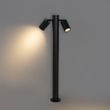 Lampă-de-exterior-cu-picior-negru-80-cm-IP44-reglabilă-2-lumini---Duo