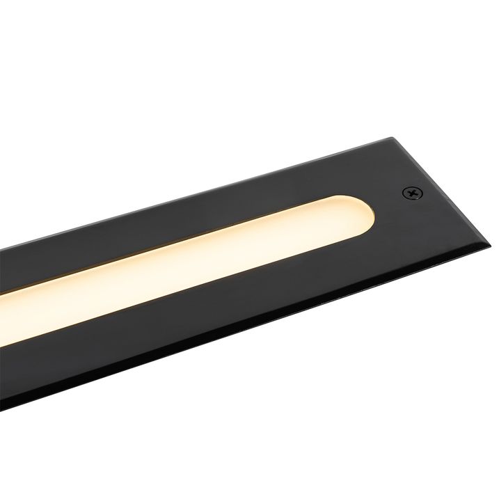 Ensemble de 2 spots de sol modernes noirs 50 cm LED incluse IP65 - Eline