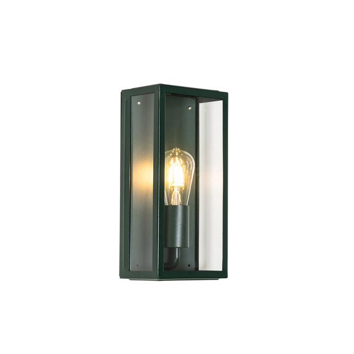 Industrial Outdoor Wall Light Dark Green with Glass IP44 - Rotterdam