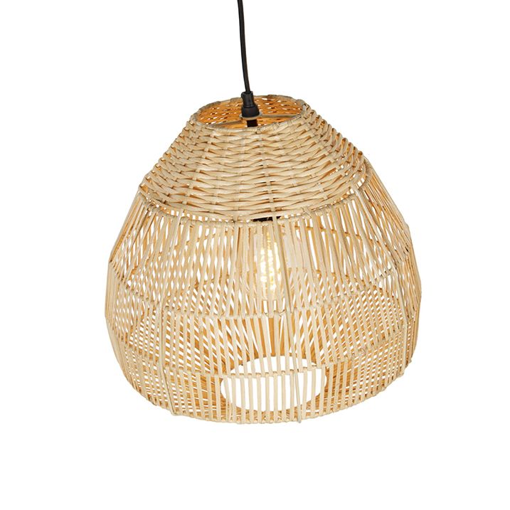 Rustikální závěsné svítidlo ratan 41 cm - Bishop