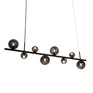 Κρεμαστό-φωτιστικό-μαύρο-με-τζάμι-καπνού,-μακρόστενο-8φωτο---Monaco