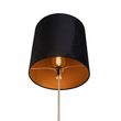 Lampadaire-or/laiton-avec-abat-jour-en-velours-noir-40/40-cm---Parte