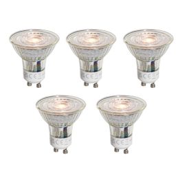 Комплект от 5 GU10 50mm LED крушки прозрачни 4.5W 360 lm 2700K