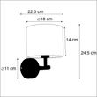 Klasická-nástenná-lampa-zlatá-s-čiernym-zamatovým-tienidlom---Combi