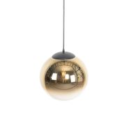 Lampă-suspendată-Art-Deco-neagră-cu-sticlă-aurie-33-cm---Pallon