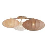 Japandi-kattovalaisin-valkoinen,-beige-ja-ruskea-3-lamppuinen---Multi-Bida