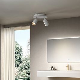 Foco moderno para baño blanco 2 luces IP44 - Ducha