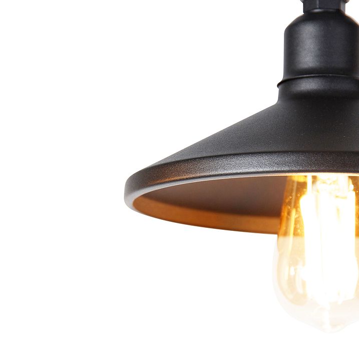Lámpara colgante inteligente negra 4 luces con Wifi ST64 - Laser