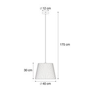 Utomhus-Pendellampa-Svart-med-Grön-Repskärm-IP44---Cava-Jayla