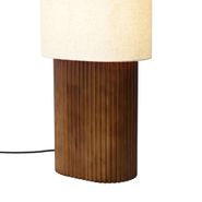 Japandi-lattiavalaisin-pähkinäpuinen-kangasvarjostimella-90-cm---Lamel