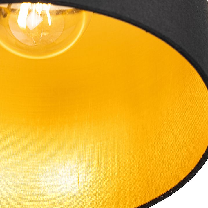 Plafón negro con interior dorado 6 luces - Multidrum