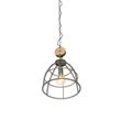 Industrielle-Pendelleuchte-Dunkelgrau-mit-Holz-34-cm---Arthur