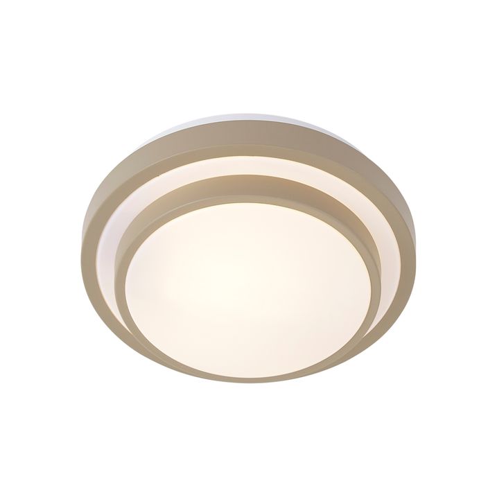 Moderné stropné svietidlo sivohnedé s bielou farbou 25 cm IP44 - Walden