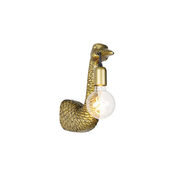 Vintage Wall Light Brass - Animal Camel Bird