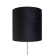 Lampadaire-or/laiton-avec-abat-jour-en-velours-noir-40/40-cm---Parte