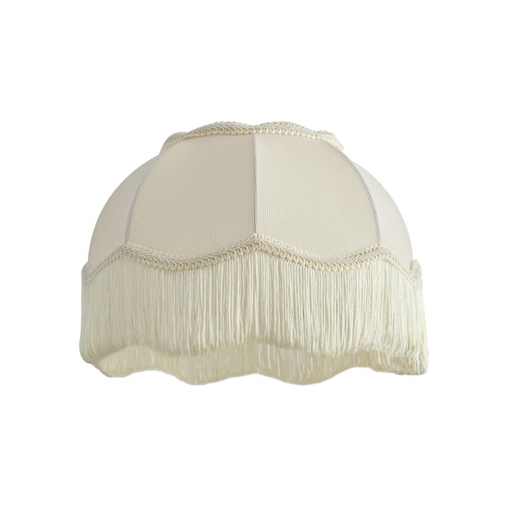 Stofflampeskjerm beige med hvit innside 31,5/15/14 - Heritage