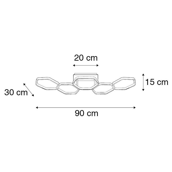 Laelamp hall koos LED-iga 3-astmeline hämardatav - Jetse