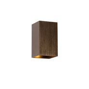 Moderna-zidna-lampa-tamno-bronzana-kvadratna-2-svetla---Sandy