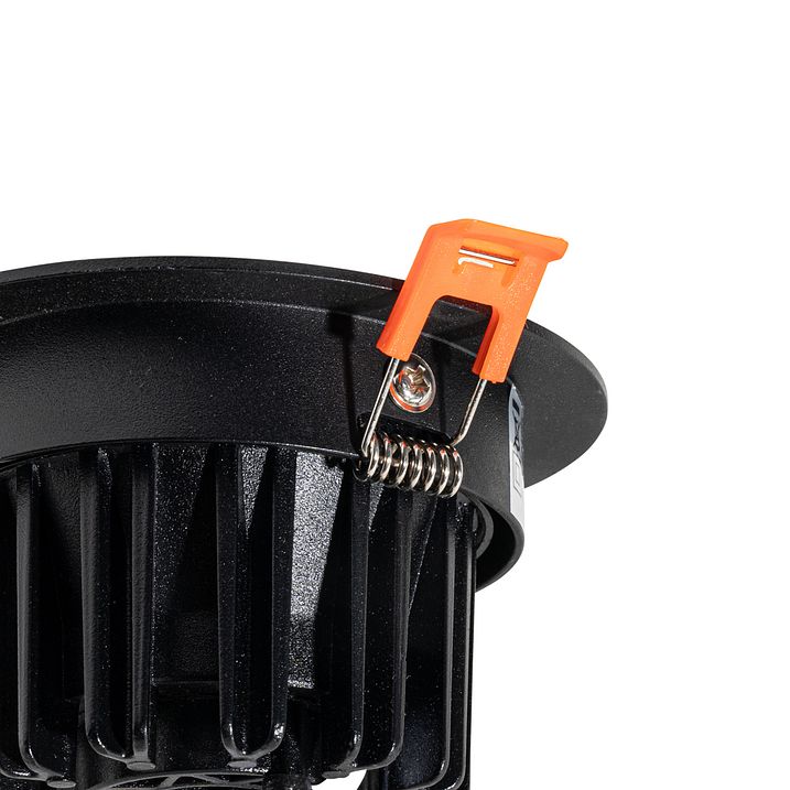 Zapustené bodové svietidlo čierne 9,5 cm vrátane LED 1015 lm stmievateľné IP23 - Gaius