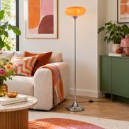 Retro-golvlampa-krom-med-orange-glasskärm-150-cm---Glaze