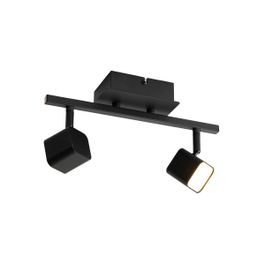 Moderne loftslampe sort inkl. LED 2-lys - Nola