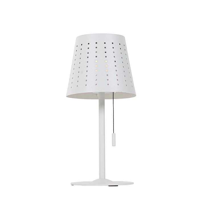 Sæt med 2 hvide bordlamper inkl. genopladelig LED og solenergi - Ferre