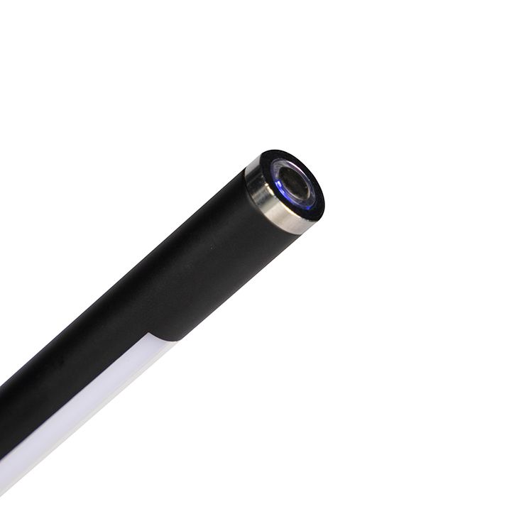 Candeeiro de pé moderno preto com LED e dimmer tátil - Berdien