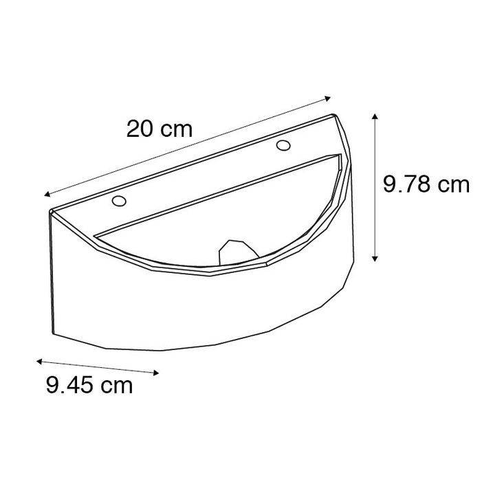 Ländliche Wandleuchte Betonhalbkugel - Adelaide