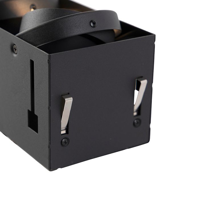 Pametni ugradni reflektor crni bez okvira 2-svetla uklj. 2 Wifi GU10 70mm - Oneon