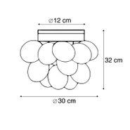 Smart-plafondlamp-zwart-met-amber-glas-3-lichts-incl.-Zigbee-G9---Uvas