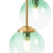 Art-Deco-Deckenlampe-Gold-mit-grünem-Glas-9-Lichter---Athen