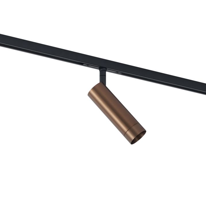 Foco moderno em bronze escuro para sistema de calha monofásico GU10 35mm - Slimline Uzzy