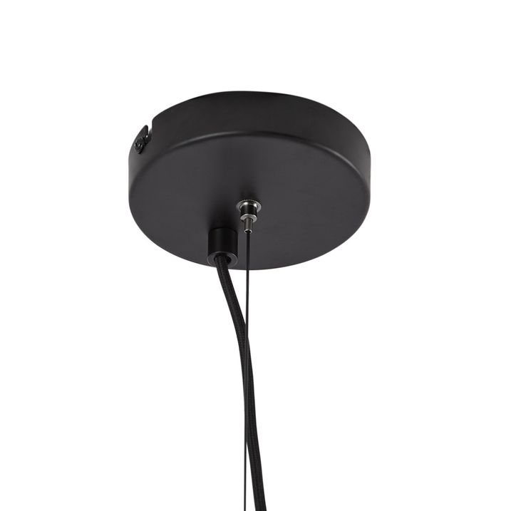 Lustre moderne noir avec verre fumé 9 lumières - Laura