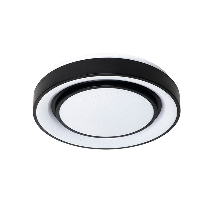 Moderna stropna svjetiljka crna 38 cm uključujući LED i RGB - Jochie