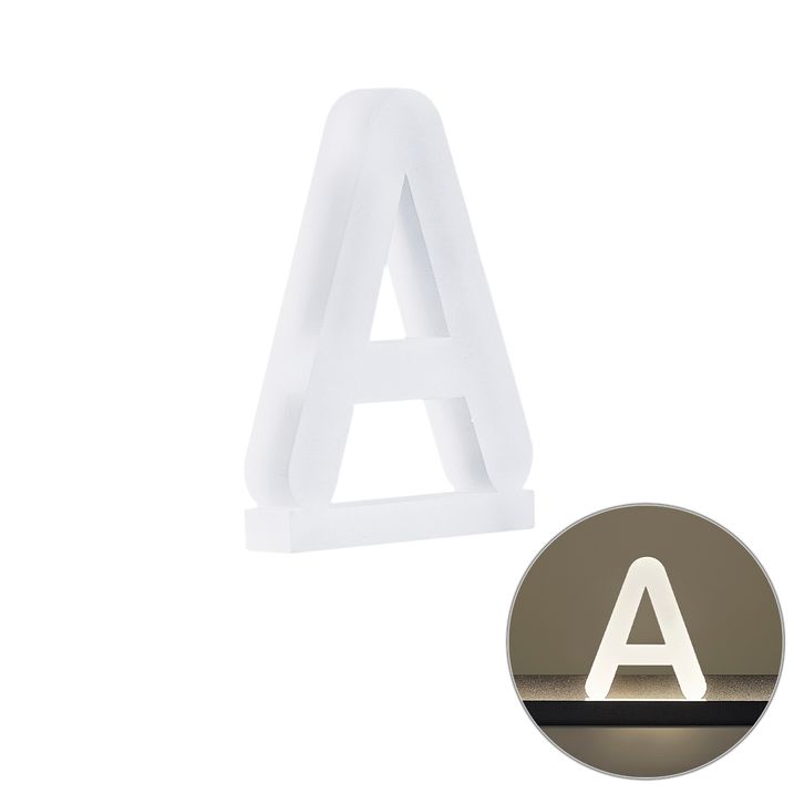 Kunststof letter A voor wandlamp Letterbox