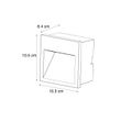 Lampada-da-parete-moderna-marrone-ruggine-quadrata-incl.-LED-IP54---Gem
