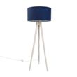Stojací-lampa-na-trojnožce-bílá-s-tmavě-modrým-látkovým-stínidlem-50-cm---Tripod-Classic