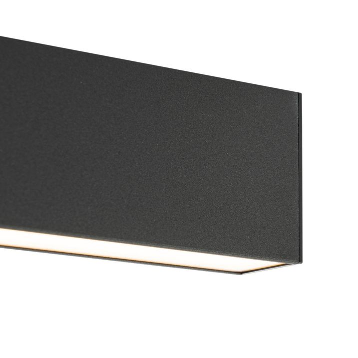 Plafonieră neagră incl. LED cu 3 trepte de intensitate reglabilă 2700-4000K cu comutator DIP - Keane