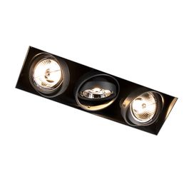 Ugradno reflektorsko svjetlo crno GU10 AR70 bez okvira 3-svetla - Oneon