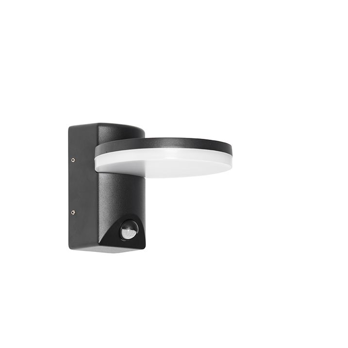 Vonkajšia nástenná lampa čierna vrátane LED IP54 senzor pohybu - Esmee