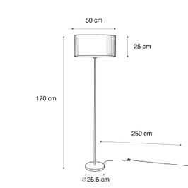 Moderní-stojací-lampa-černá-s-béžovým-buklé-stínidlem-50-cm---Simplo
