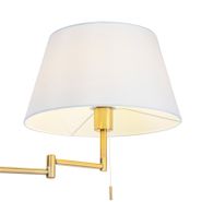 Vloerlamp-brons-met-witte-kap-en-verstelbare-arm---Ladas-Deluxe