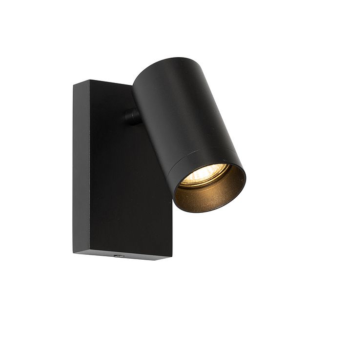 Applique moderna nera regolabile con interruttore - Jeana Luxe