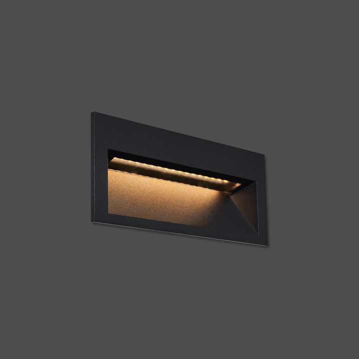 Moderne Inbouw Wandlamp Zwart 16cm incl. LED IP65 - Mert