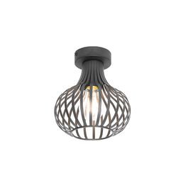 Moderne loftslampe sort 18 cm - Saffira