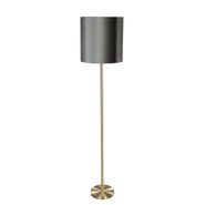Simplo-állólámpa-sárgaréz-talppal-és-zöld-bársony-lámpabúrával,-40-cm