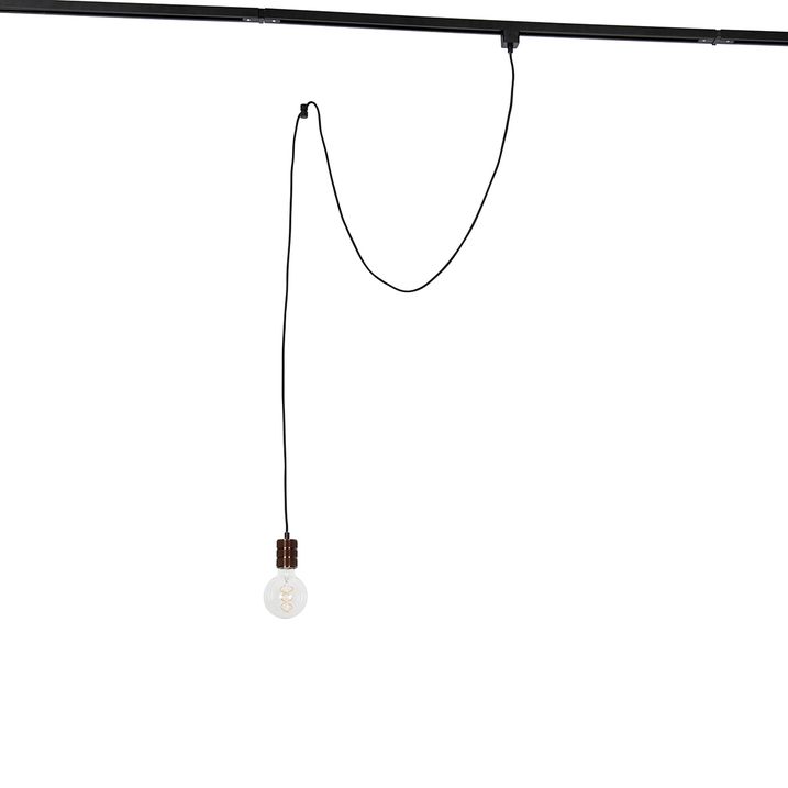 Lampada a sospensione bronzo scuro per sistema a binario monofase - Iconic Cavalux