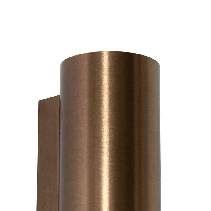 Smart wandlamp donkerbrons rond 2-lichts incl. 2 Wifi GU10 50mm - Sandy